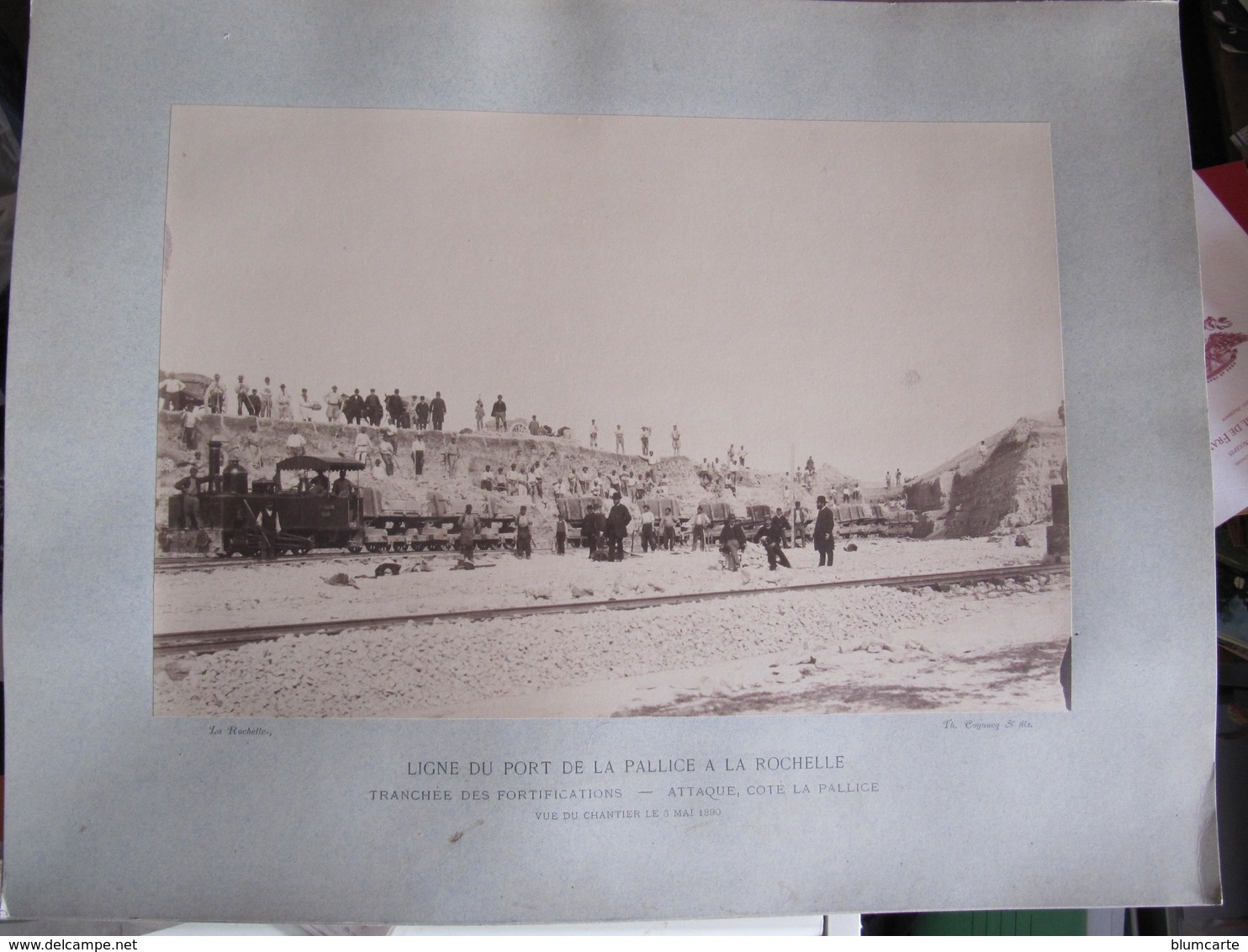 Grande Photo - COGNACQ & FILS - LIGNE DU PORT DE LA PALLICE A LA ROCHELLE - 3 Mai 1890 - COTE LA PALLICE - Lieux