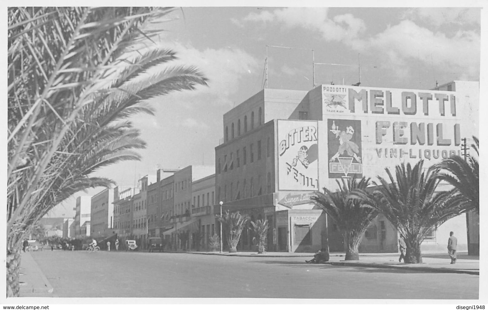 M07917 " ASMARA - ERITREA"ANIMATA-PUBBLICITA' FENILI-VINI,LIQUORI-AUTO ANNI'30  CART ORIG. NON SPED. - Eritrea