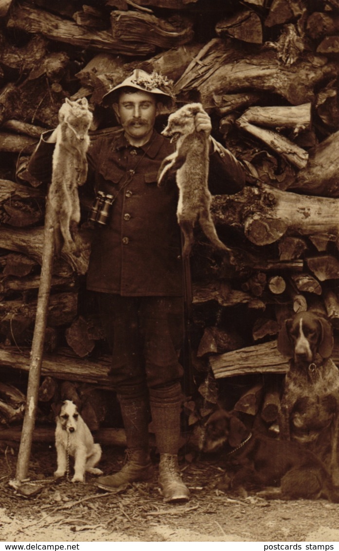 Jagd, Fuchsjagd, Jäger Mit Hund, Bayern, 1911 - Autres & Non Classés