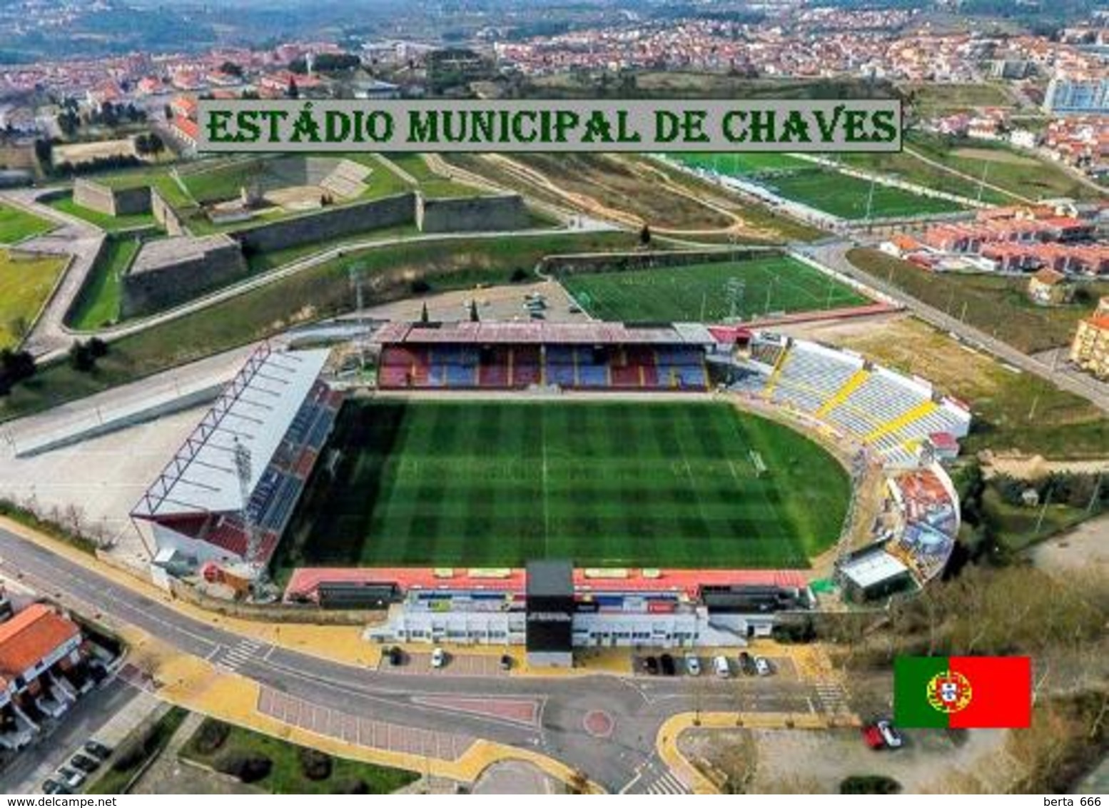 Portugal Chaves Municipal Stadium New Postcard Stadion AK - Voetbal