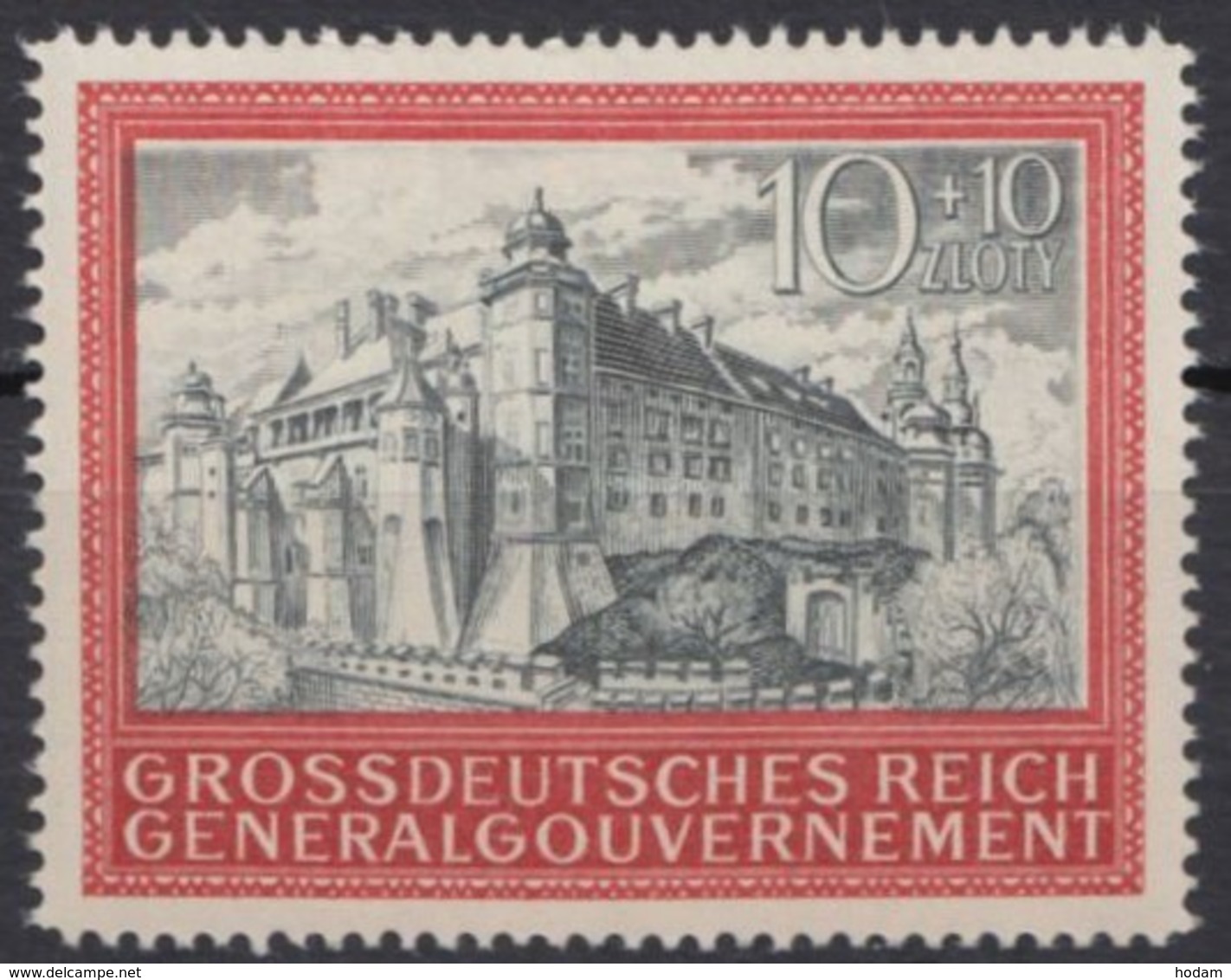 Generalgouvernement: 125 "Krakauer Burg", 1944, ** - Ocupación 1938 – 45