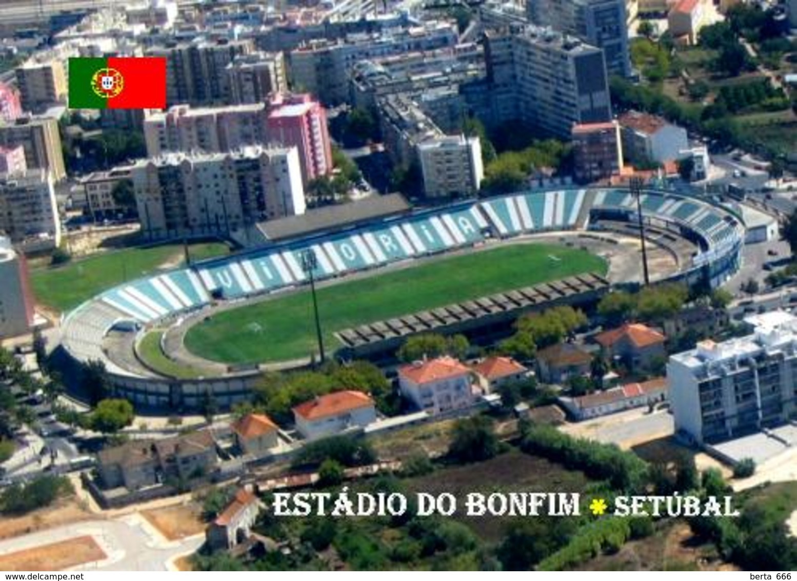 Portugal Setubal Bonfim Stadium New Postcard Stadion AK - Football