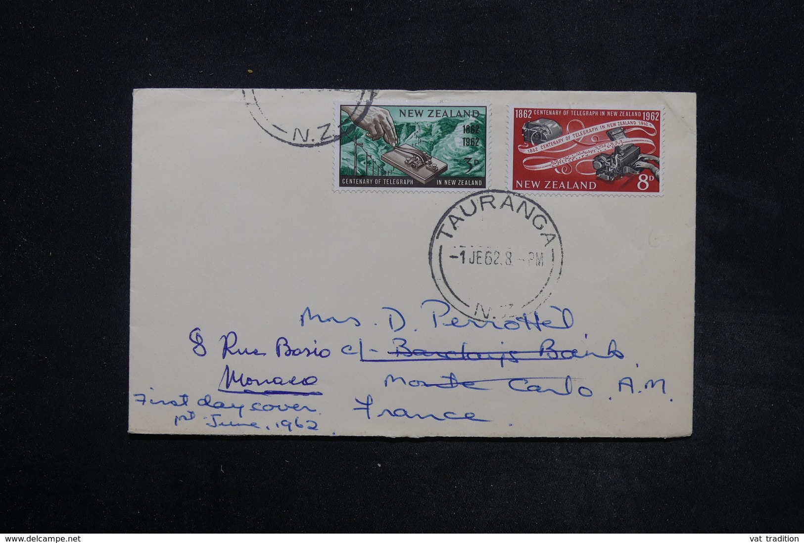 NOUVELLE ZÉLANDE - Enveloppe Pour Monaco En 1962 , Affranchissement Plaisant - L 27185 - Brieven En Documenten