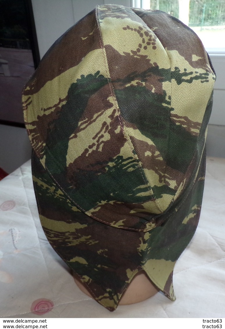 ARMEE AMERICAINE U.S : CASQUETTE AVEC NUQUIERE CAMOUFLEE , TAILLE 7 1/4 SOIT TAILLE FRANCAISE 58  , BON ETAT VOIR PHOTO - Casques & Coiffures