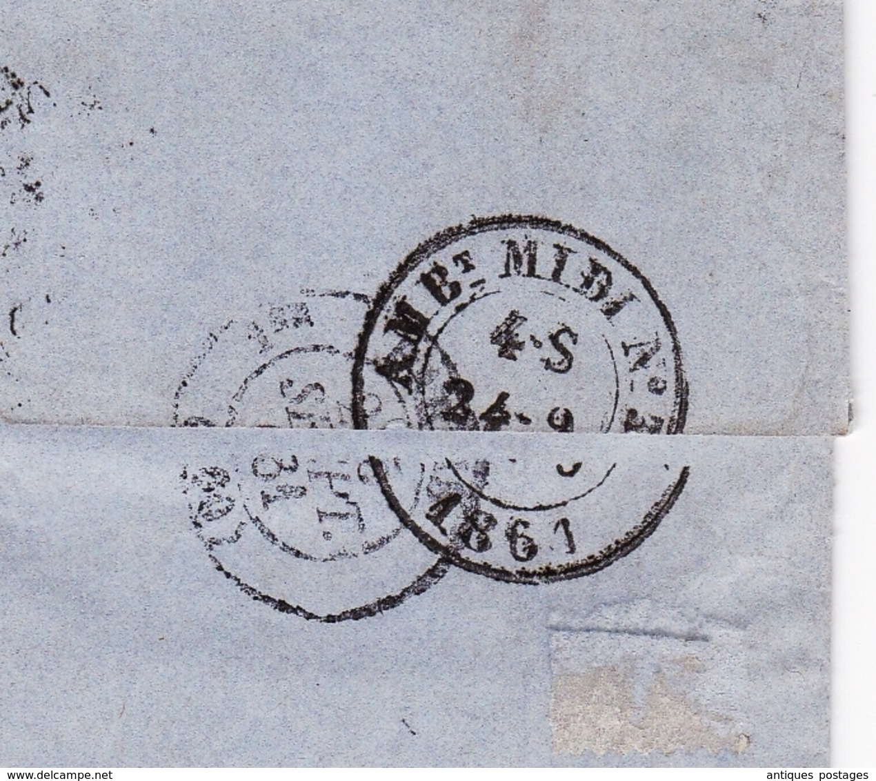 Lettre Liège 1861 Anatole de Lezaack Belgique Fabrique d'Armes Fusil Marseille