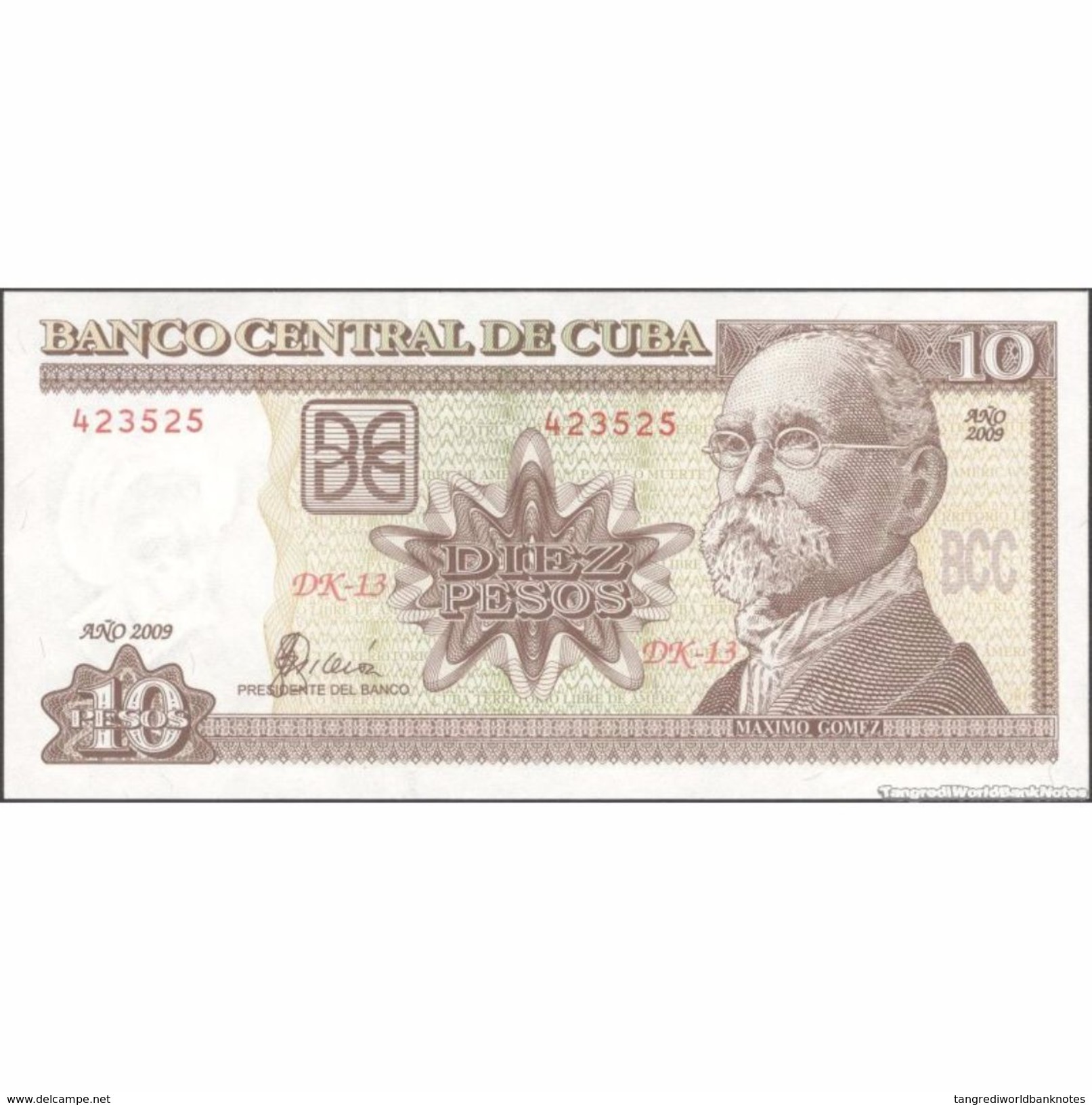 TWN - CUBA 117k - 10 Pesos 2009 Serie DK-13 AU - Cuba