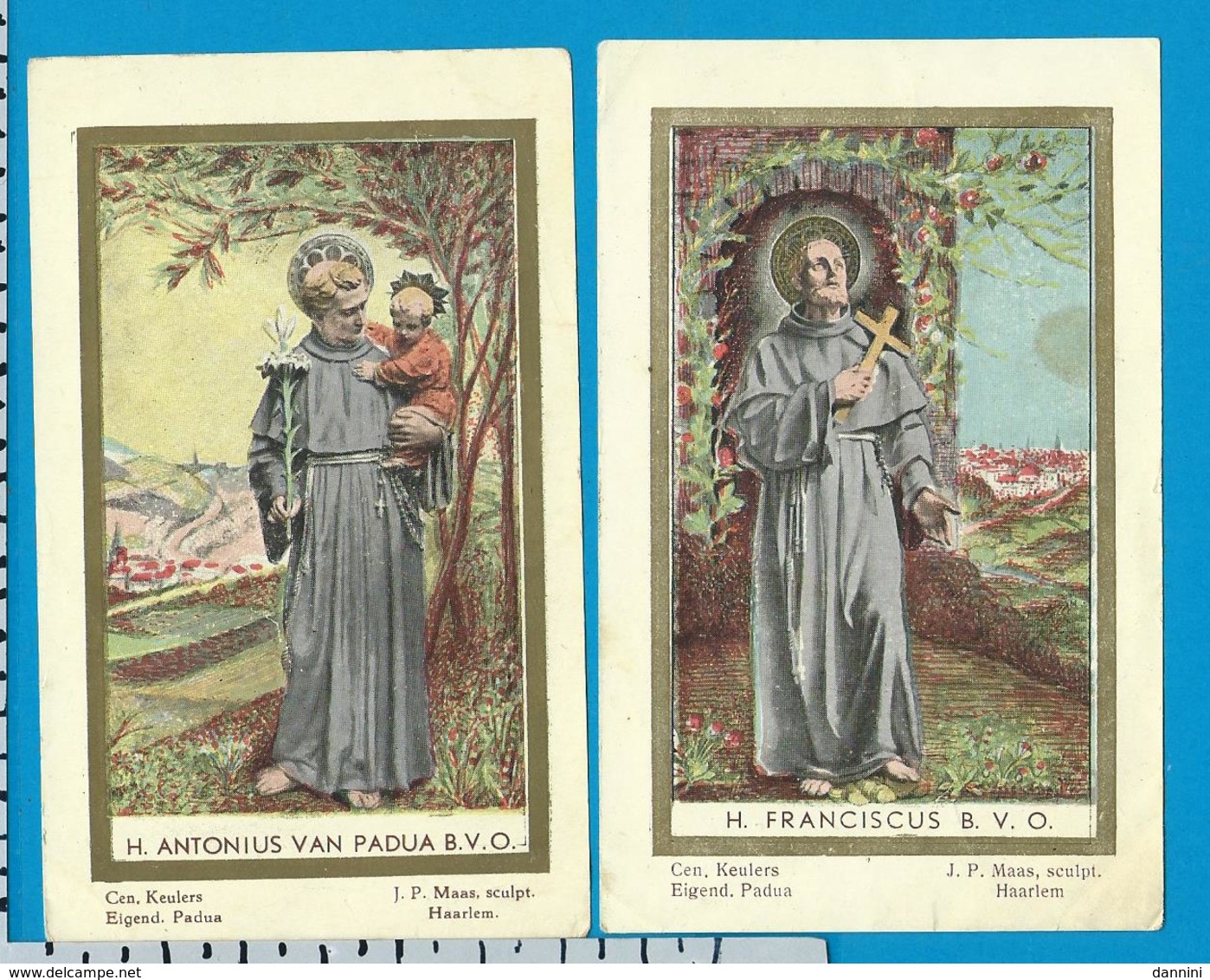 Holycard   Saints  2 Pieces - Devotieprenten