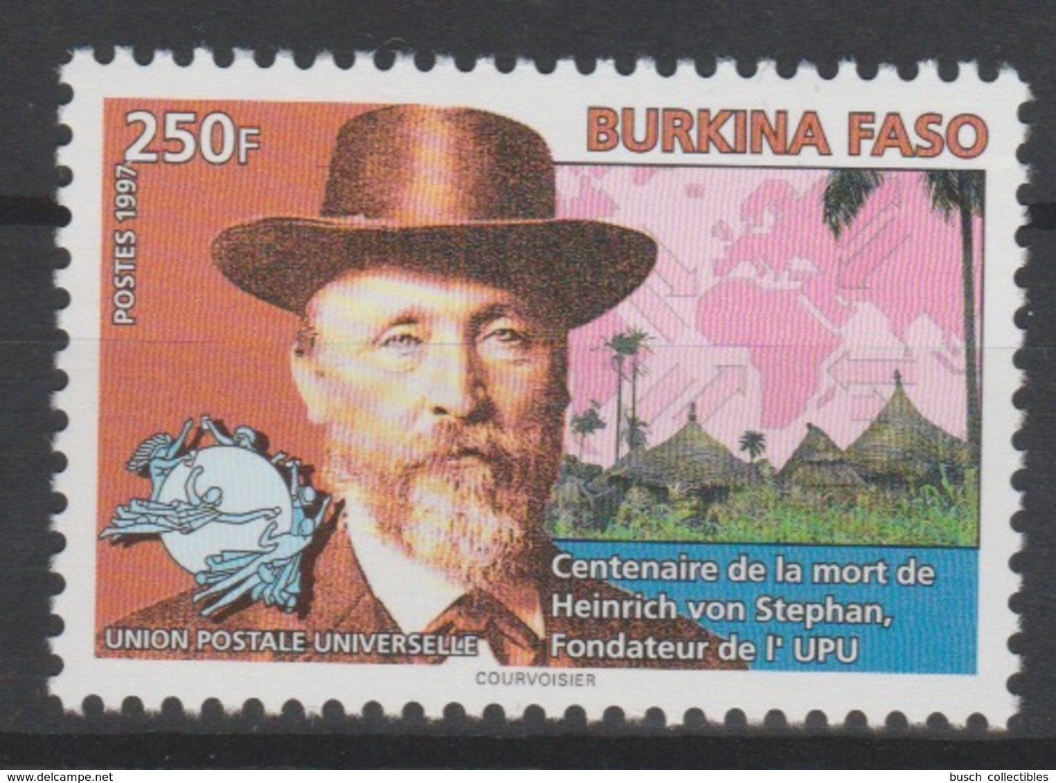 Burkina Faso 1997 Mi. 1453 Heinrich Von Stephan Fondateur Founder Gründer UPU Weltpostverein 1 Val. ** - Post