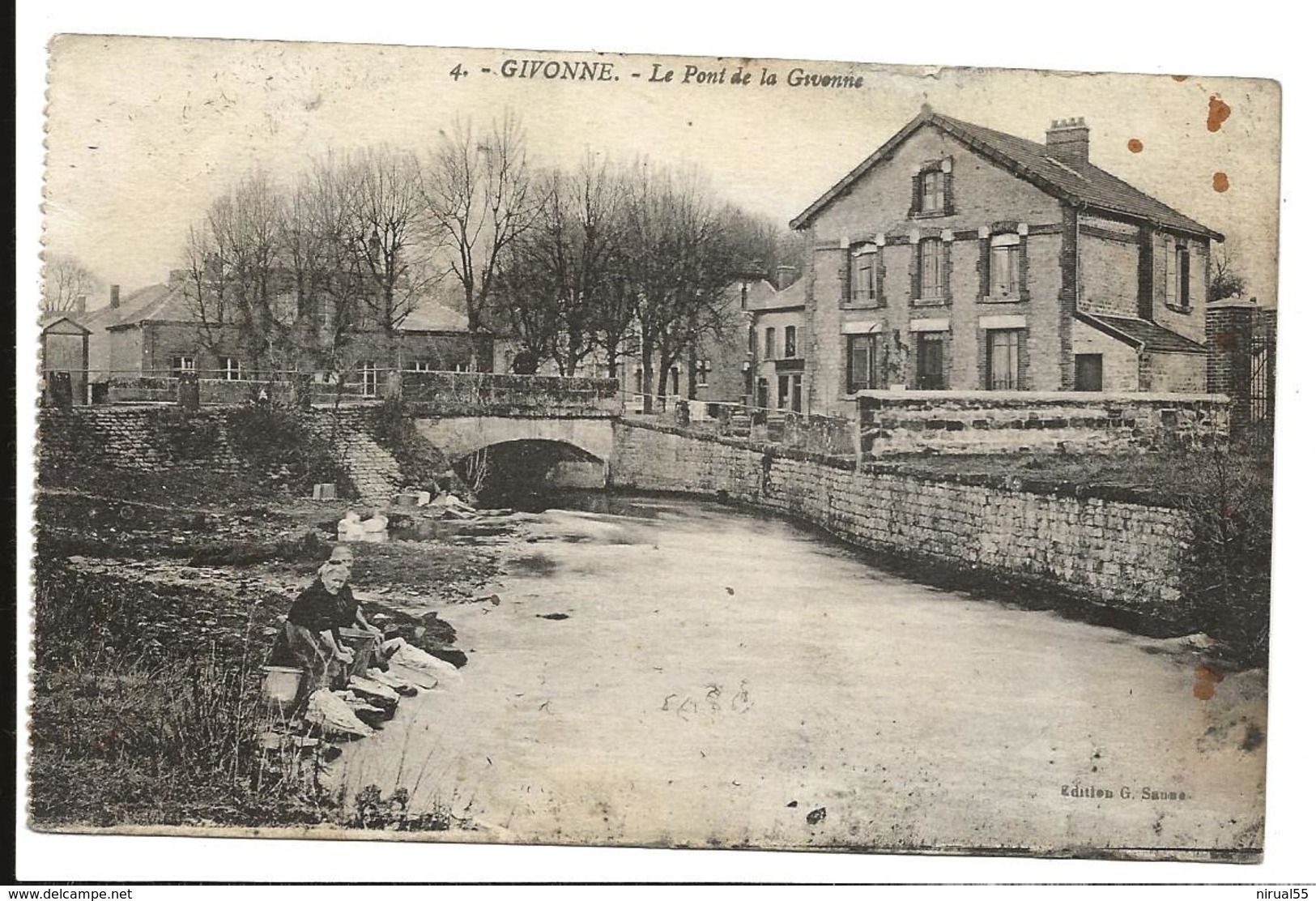 Ardennes GIVONNE Le Pont De La Givonne 1932 . 2 Scans .......giv - Autres & Non Classés