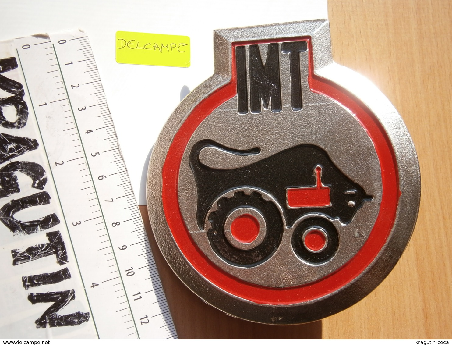 IMT Tractor Yugoslavia SERBIA Harvester Machine Bull SIGN Agricultural Machinery FRONT BADGE HEAD EMBLEM GRILL PLATE TAG - Tractors