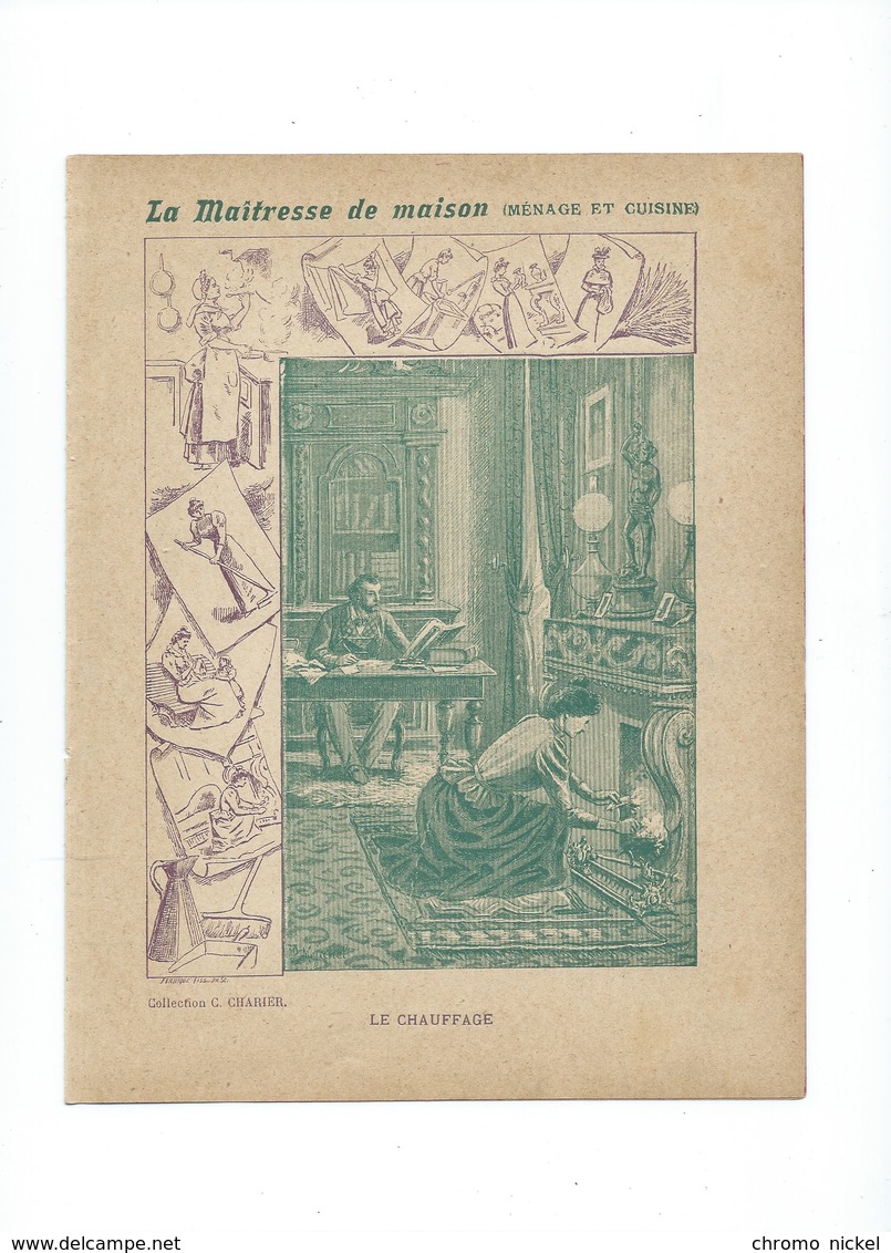 Maîtresse De Maison Le Chauffage + Recettes De Cuisine Couverture Protège-cahier Bien +/- 1900 3 Scans - Protège-cahiers