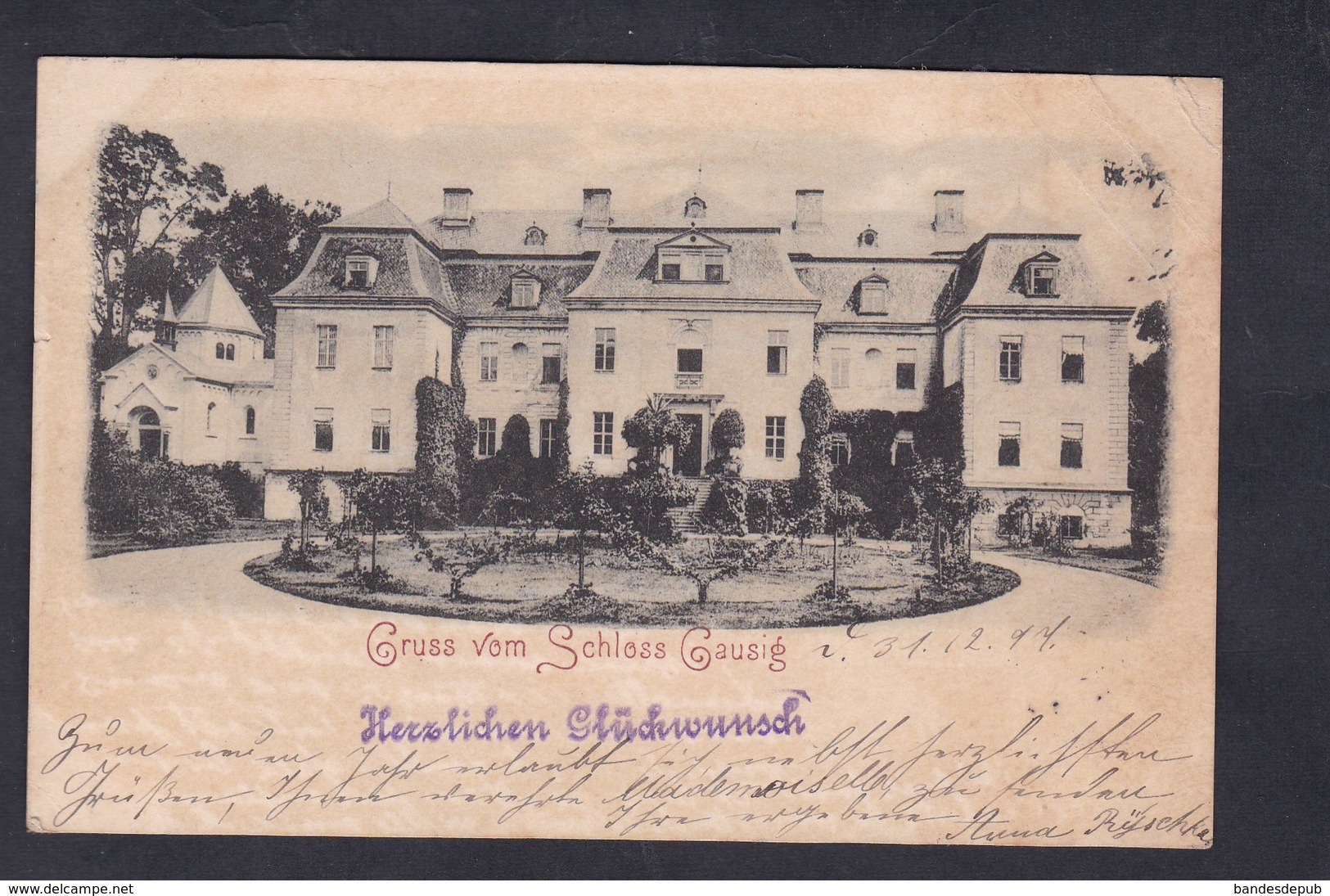 AK Gruss Vom Schloss Gaussig ( Voyagé En 1897) - Sonstige & Ohne Zuordnung