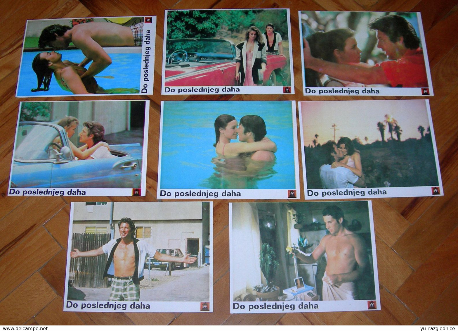 Richard Gere BREATHLESS Valerie Kaprisky  - 8x Yugoslavian Lobby Cards - Foto's