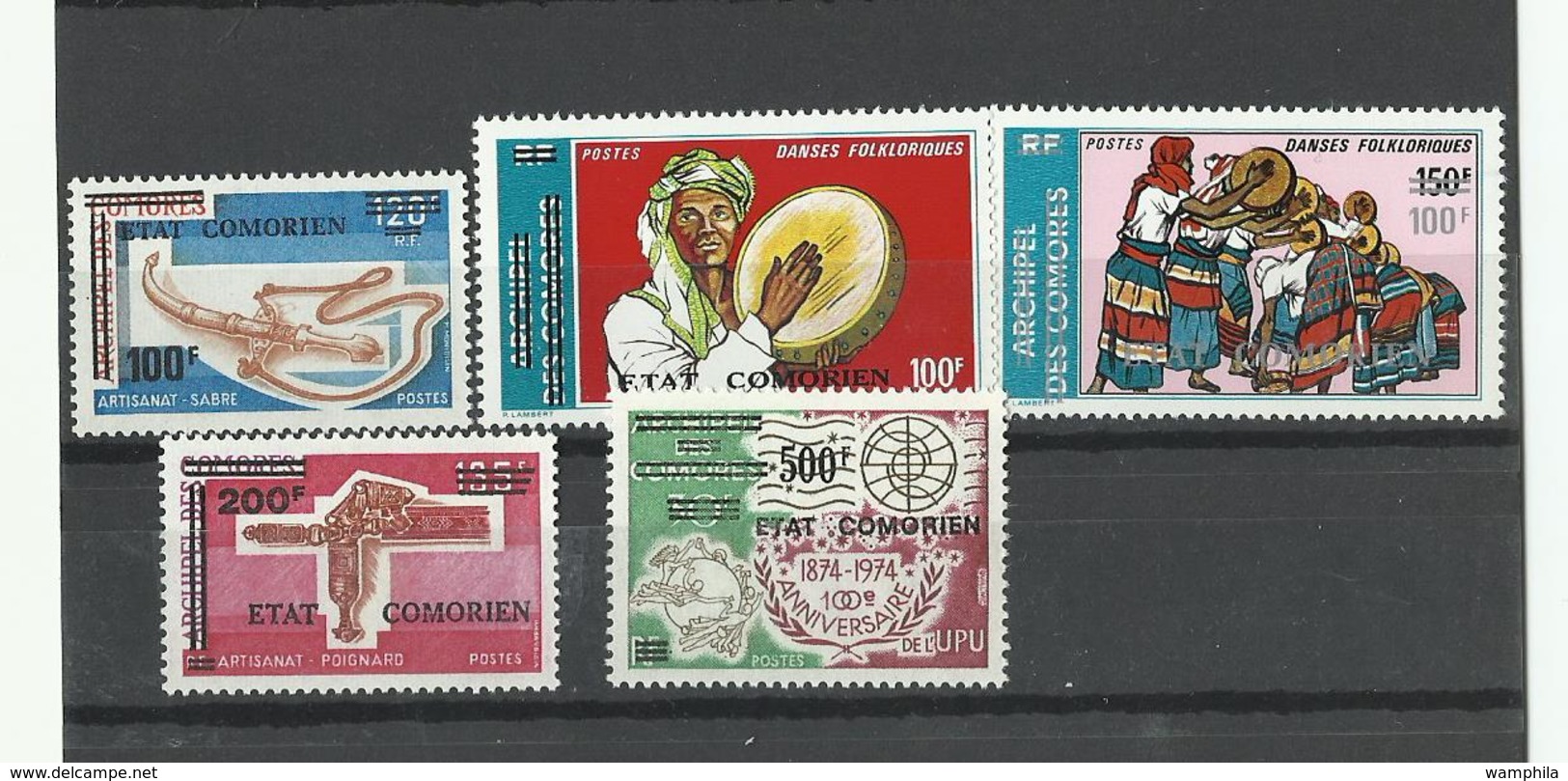 Comores, séries de timbres ** voir description & scanns, cote YT 144€