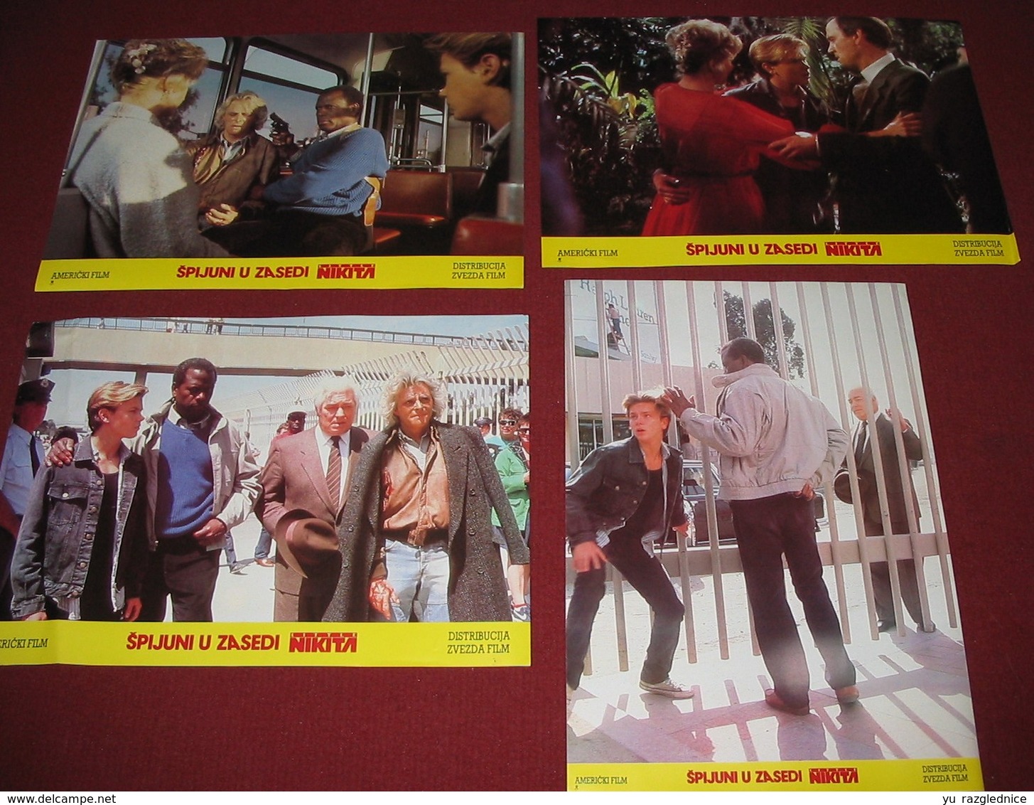 River Phoenix LITTLE NIKITA Sidney Poitier 4x Yugoslavian Lobby Cards - Foto's