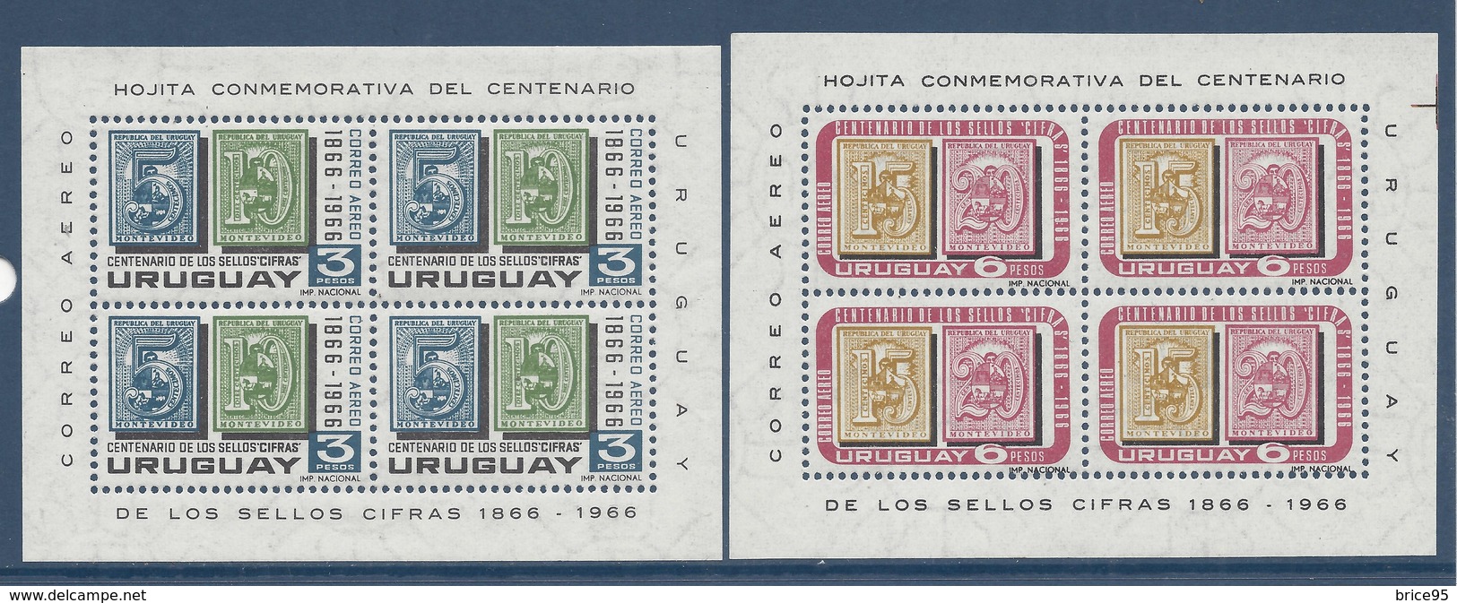 Uruguay - YT Bloc N° 13 Et 14 - Neuf Sans Charnière - 1967 - Uruguay