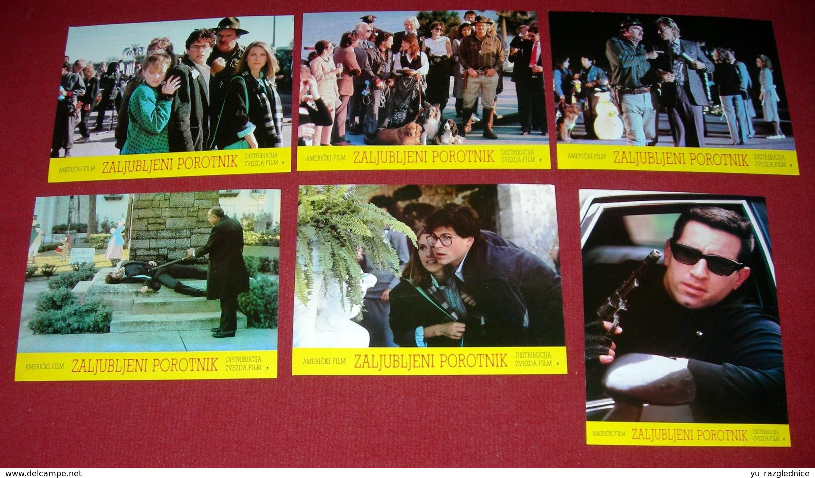 Rob Lowe ILLEGALLY YOURS Colleen Camp 6x Yugoslavian Lobby Cards - Foto's