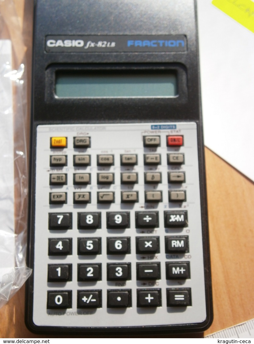 Vintage Electronic Pocket SCIENTIFIC Calculator CASIO FRACTION BEST VIEW FX-82LB CALCULATRICE TASCHENRECHNER Kalkulator - Andere Geräte