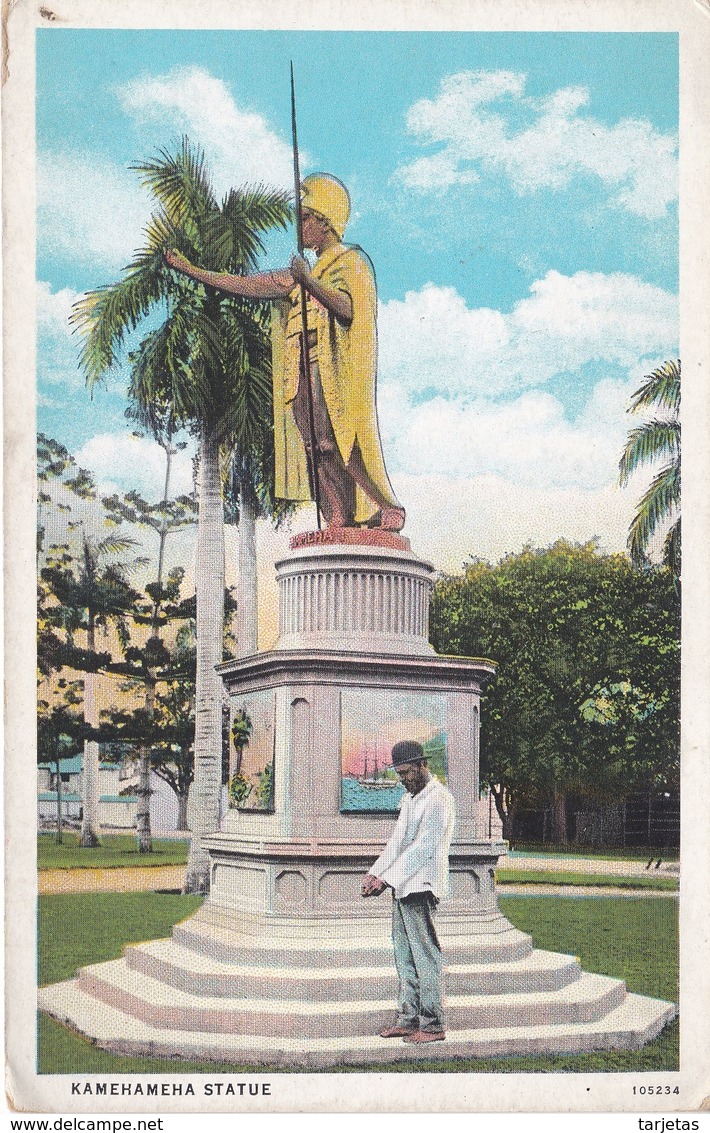 POSTAL DE HONOLULU DE LA ESTATUA DE KAMEHAMEHA (HAWAII) - Honolulu