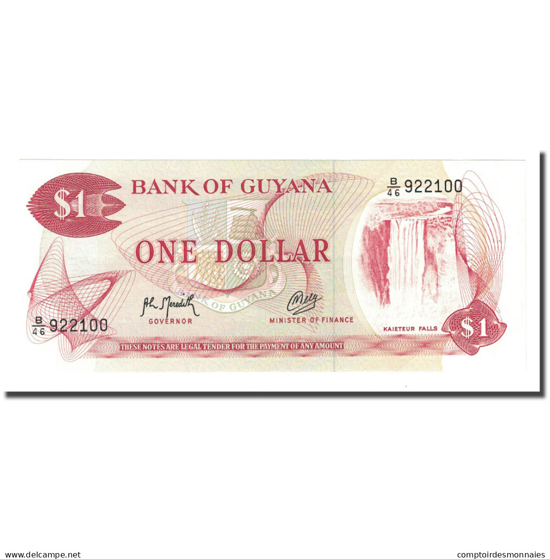 Billet, Guyana, 1 Dollar, Undated (1992), KM:21g, NEUF - Guyana