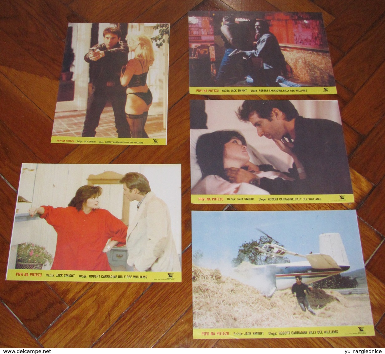 Robert Carradine NUMBER ONE WITH A BULLET Billy Dee Williams 5x Yugoslavian Lobby Cards - Foto's