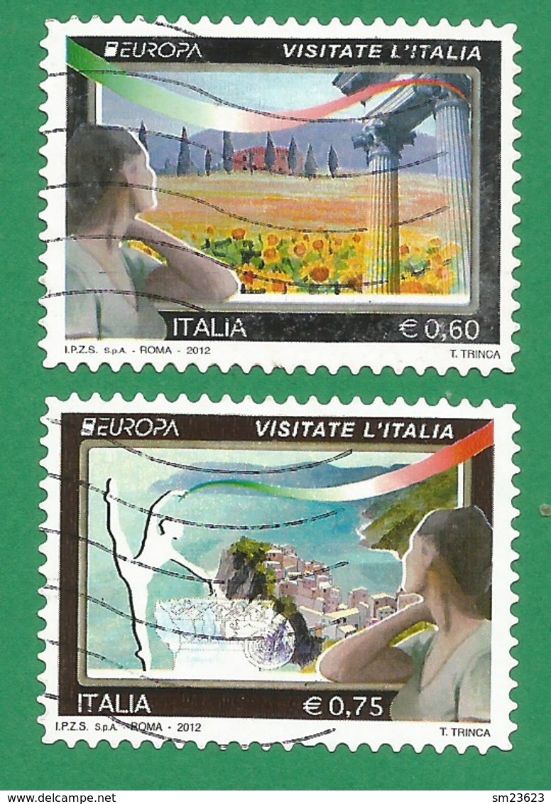 Italien / Italia  2012  Mi.Nr. 3536 / 37 , EUROPA CEPT Visite / Besuche - Selbstklebend - Gestempelt / Used / (o) - 2012