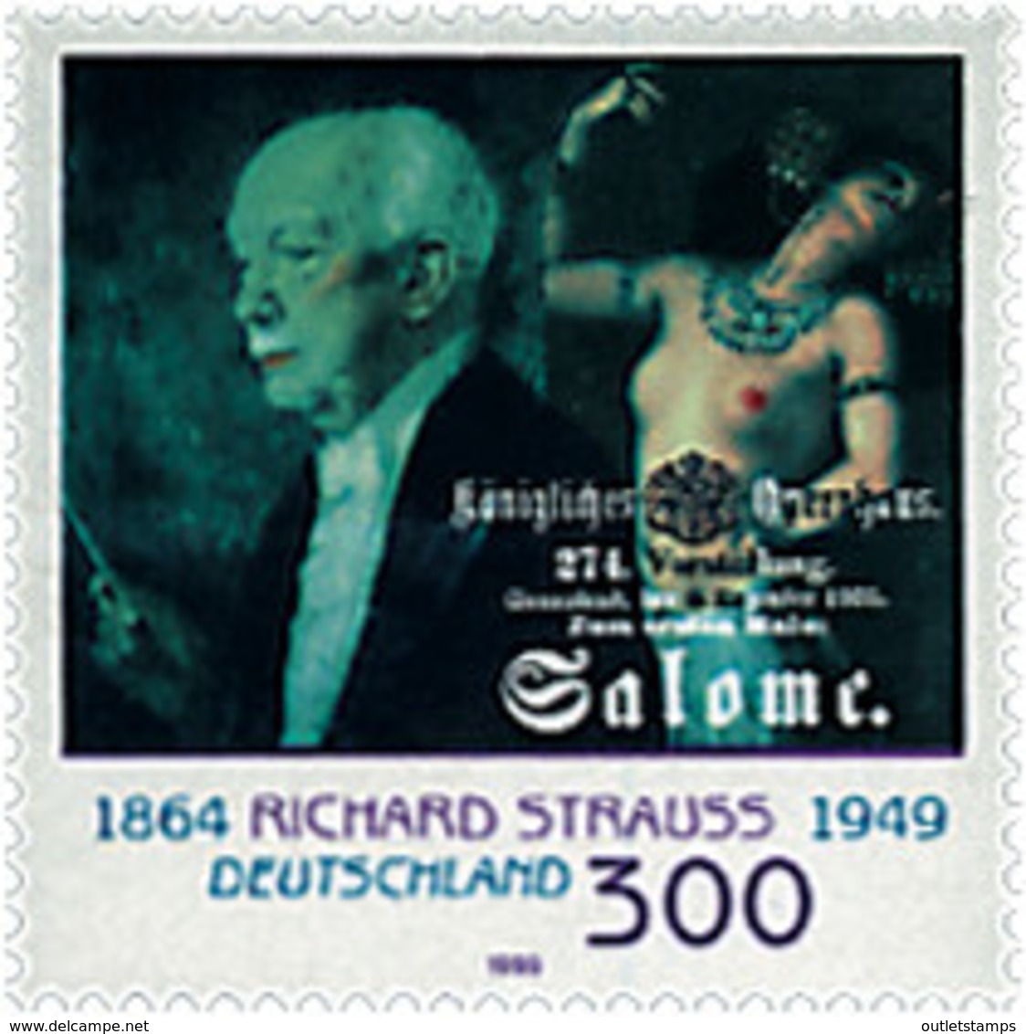 Ref. 49809 * NEW *  - GERMAN FEDERAL REPUBLIC . 1999. 50th ANNIVERSARY OF THE DEATH OF THE COMPOSER RICHARD STRAUSS. 50 - Nuevos