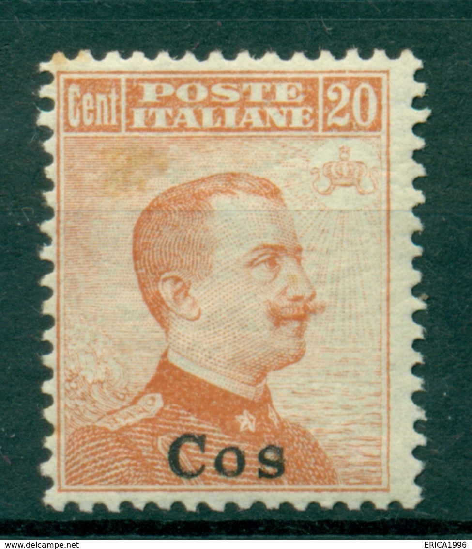 V9225 ITALIA OCCUPAZIONI EGEO COS 1917 Senza Filigrana Sovrastampato, MH* S. 9, Val. Cat. € 80, Buone Condizioni (MC) - Aegean (Coo)