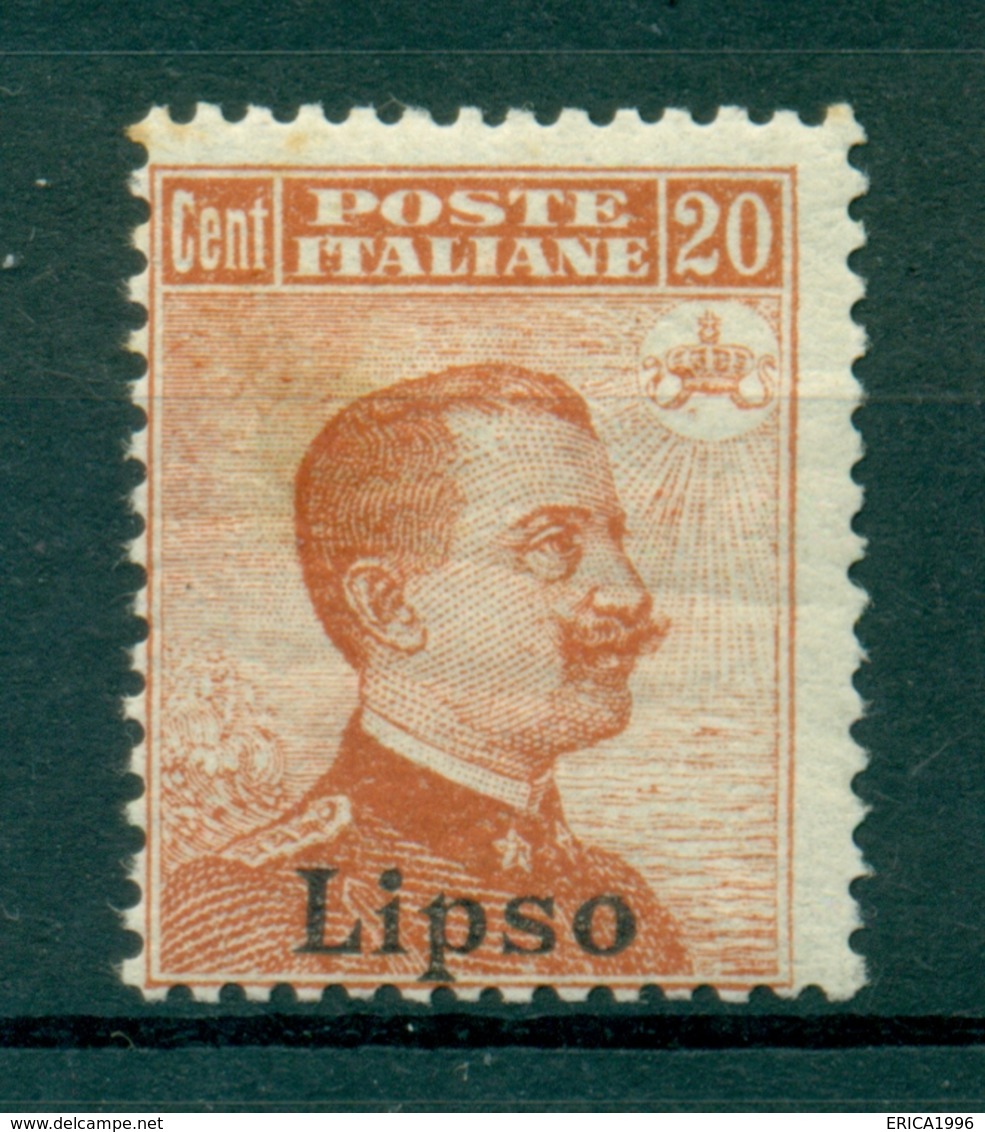 V9227 ITALIA OCCUPAZIONI EGEO LIPSO 1917 Senza Filigrana Sovrastampato, MH* S. 9, Val. Cat. € 120, Buone Condizioni (MC) - Aegean (Lipso)