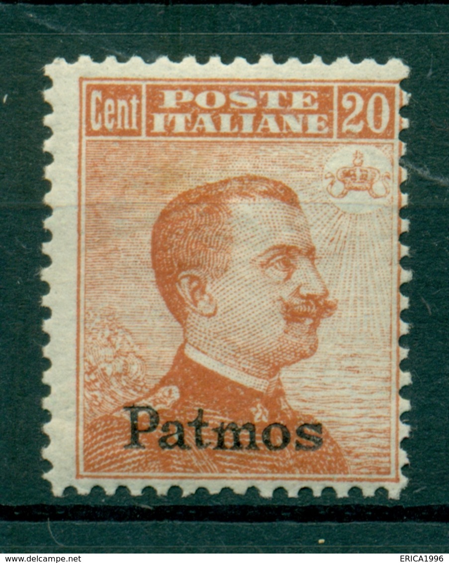 V9228 ITALIA OCCUPAZIONI EGEO PATMO 1917 Senza Filigrana Sovrastampato, MH* S. 9, Val. Cat. € 120, Buone Condizioni (MC) - Egée (Patmo)