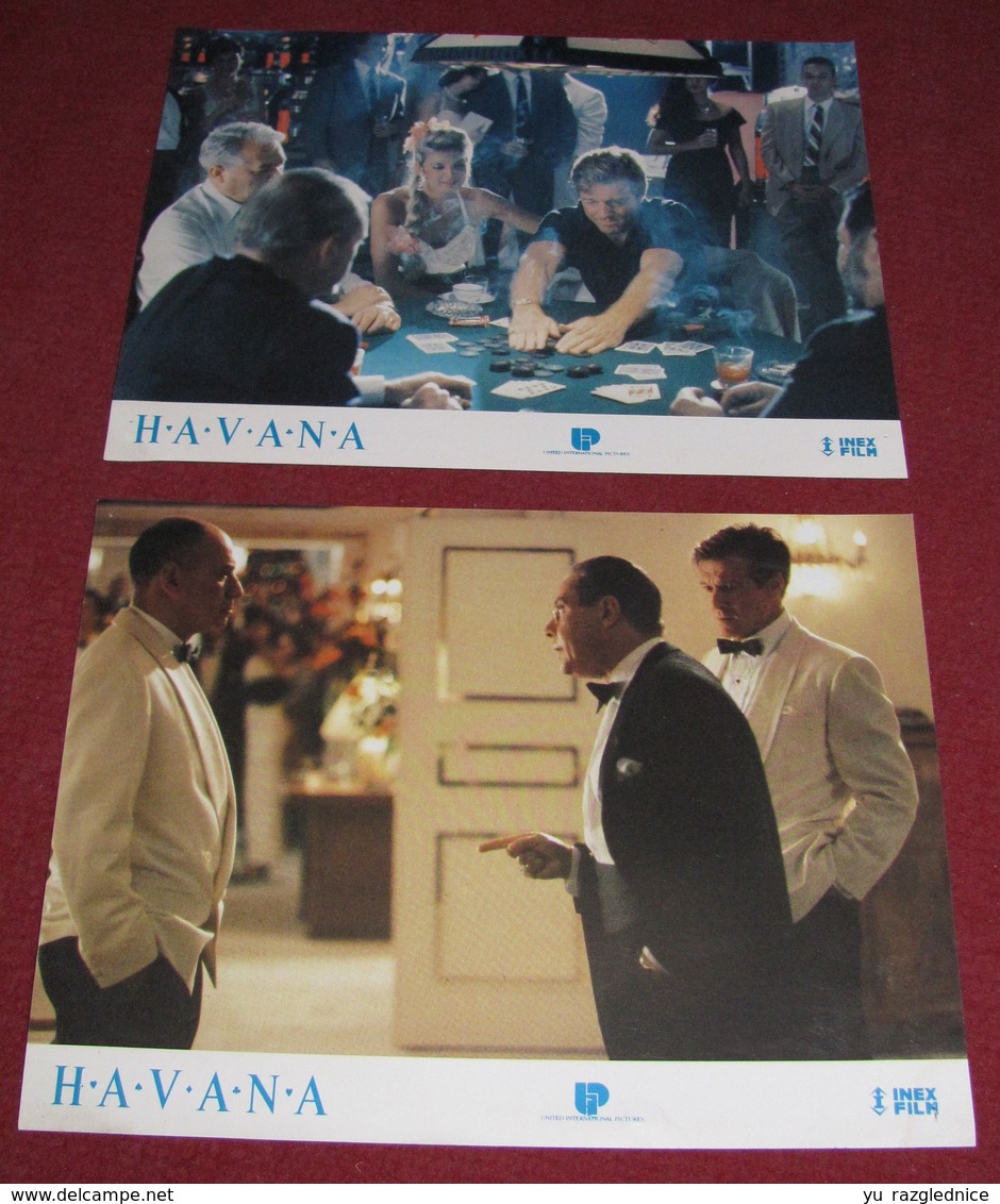 Robert Redford HAVANA Lena Olin - 2x Yugoslavian Lobby Cards - Photographs