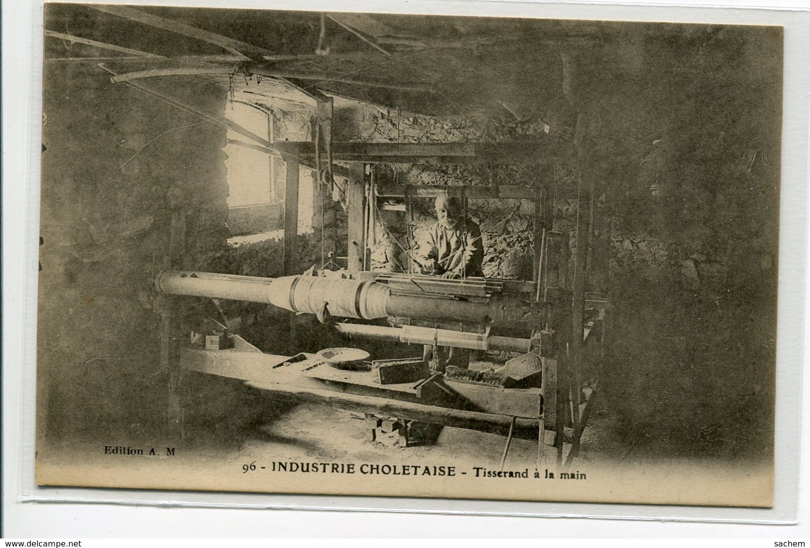 49 CHOLET Industrie Choletaise Textile Tisserand à La Main Travaillant Sur Son Métier 1910- No 93 Edit A.M  D05 2019 - Cholet