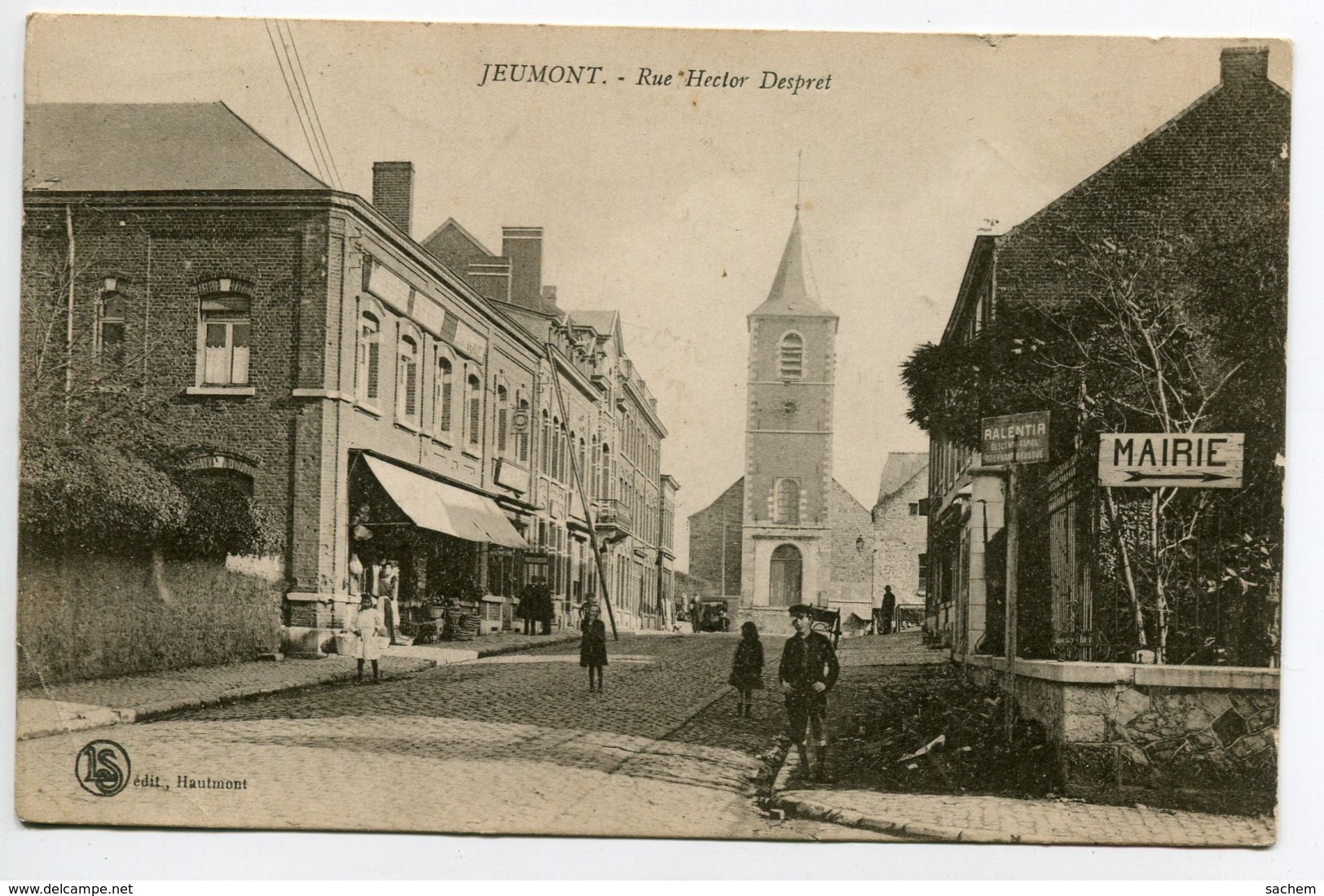 59 JEUMONT Rue Hector Despret Commerce Animation écrite Du Village En 1921   D05 2019 - Jeumont