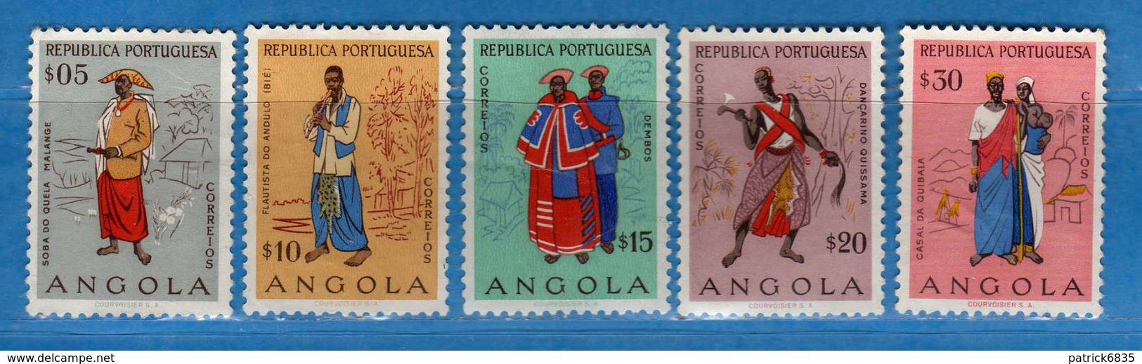 (Us.3) ANGOLA - * 1957 - , Yvert  390-391-392-393-394. Senza Gomma. Vedi Descrizione - Angola
