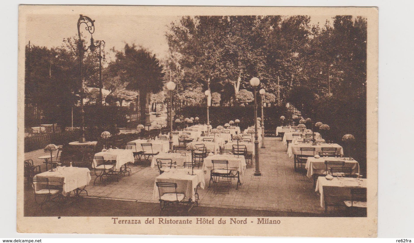 MILANO , Hotel Du Nord, Terrazza Del Ristorante,  Targhetta Pubblicitaria  - F.p. - Anni '1920 - Milano (Milan)