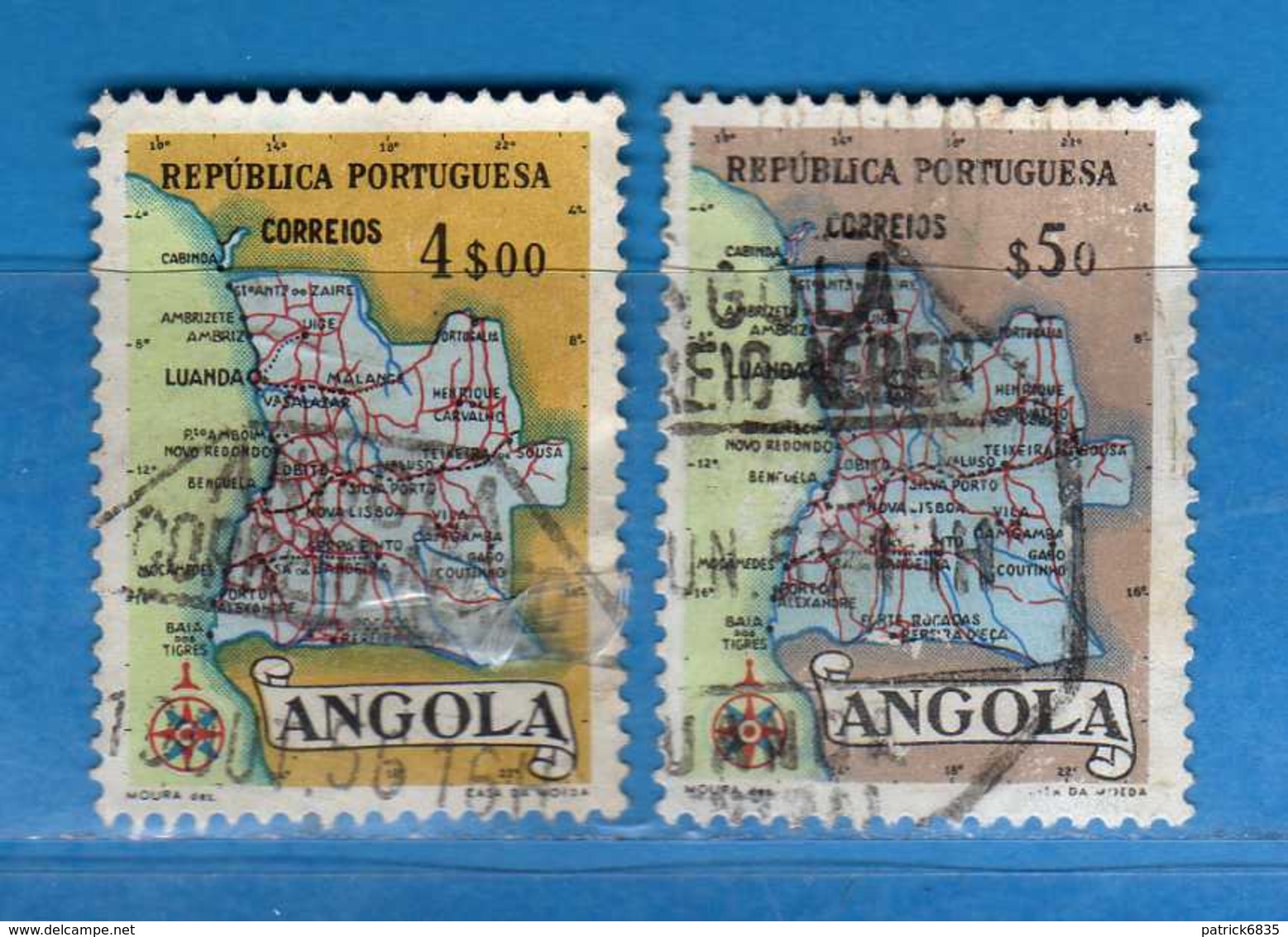 (Us.3) ANGOLA - ° 1955 - , Yvert 383-386. Used - Usati.  Vedi Descrizione - Angola