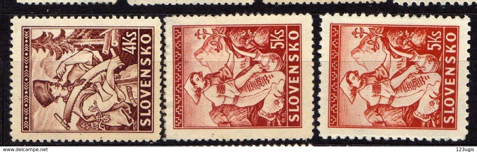 Slowakei / Slovakia, 1939, Mi 44-45 (Mi 45 A + B) * [240319XXIV] - Nuevos