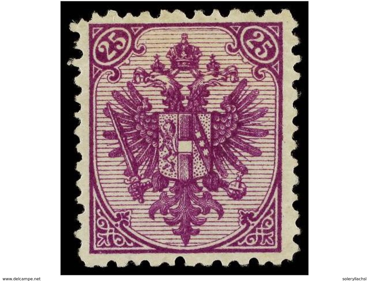 * BOSNIA-HERZEGOVINA. Fe.9If. 1879.  25 Kr.  Deep Violet (hochviolett), Perf. 12. Oustanding Colour Fresh And Fne. Cert. - Sonstige & Ohne Zuordnung