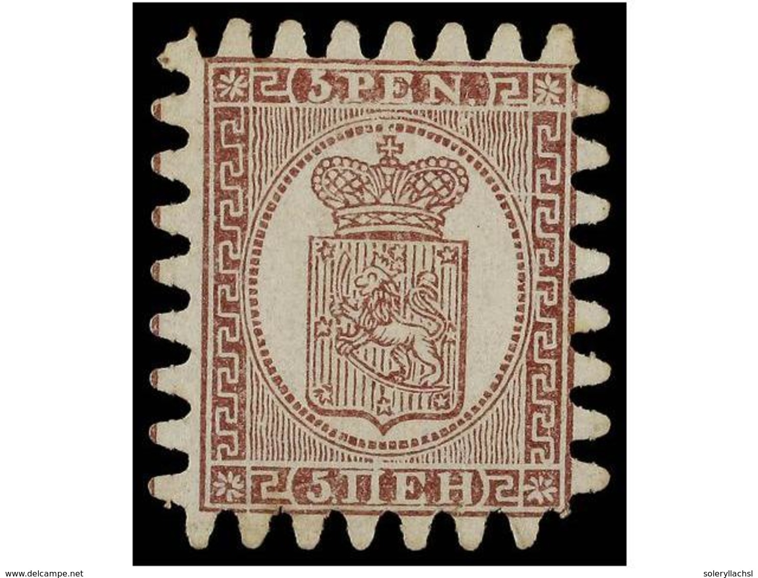 (*) FINLANDIA. Mi.5Cx. 1866.  5 P.  Brown-lilac. Without Gum. VERY FINE. Michel.500€. - Other & Unclassified