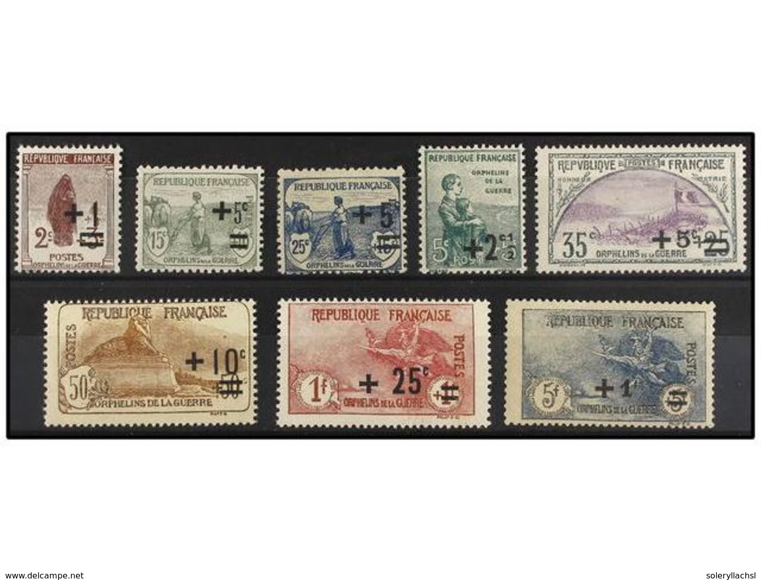 ** FRANCIA. Yv.162/69. 1922. SERIE COMPLETA. Muy Bonita. Yvert.530€. - Sonstige & Ohne Zuordnung