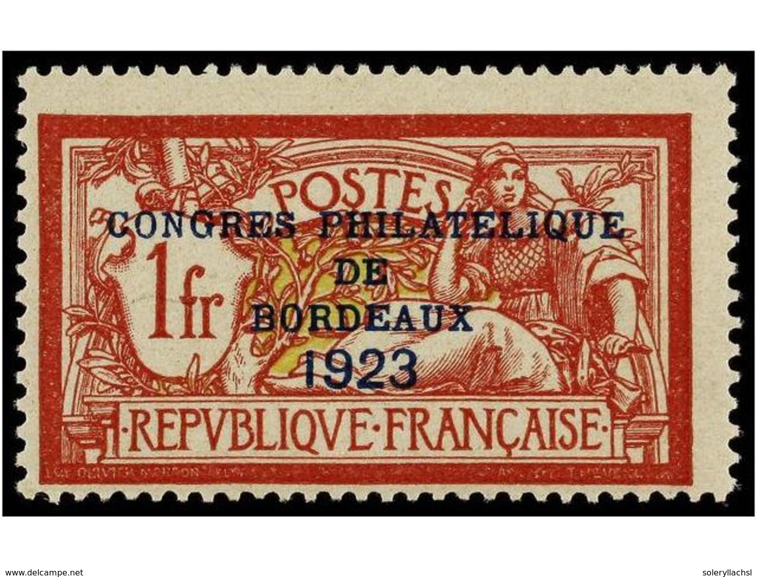 ** FRANCIA. Yv.182. 1923.  1 Fr. + 2 Fr.  Rojo Y Oliva. BONITO. Yvert.925€. - Other & Unclassified