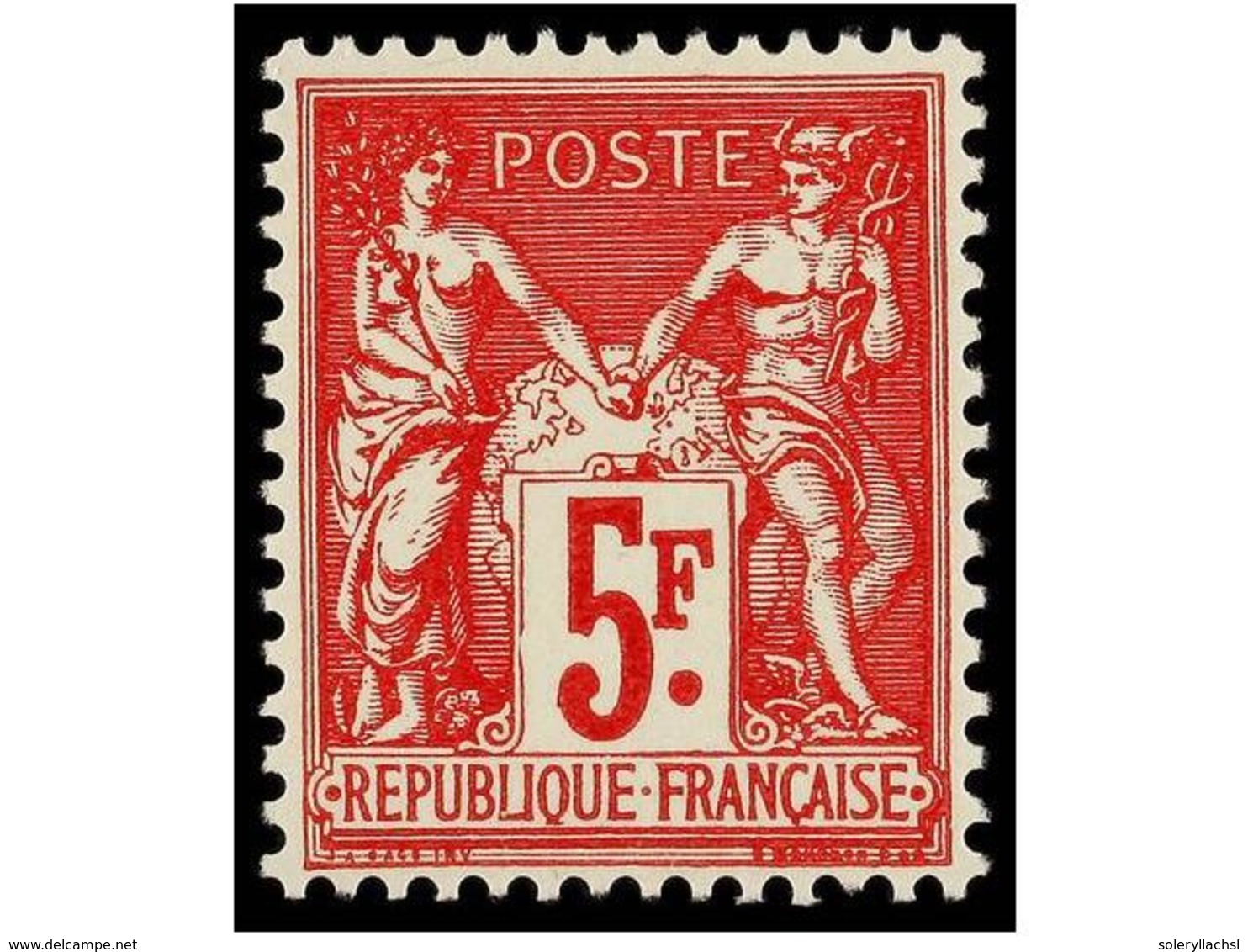 ** FRANCIA. Yv.216. 1925.  5 Fr.  Rojo. Procedente De HB. LUJO. Yvert.275€. - Andere & Zonder Classificatie