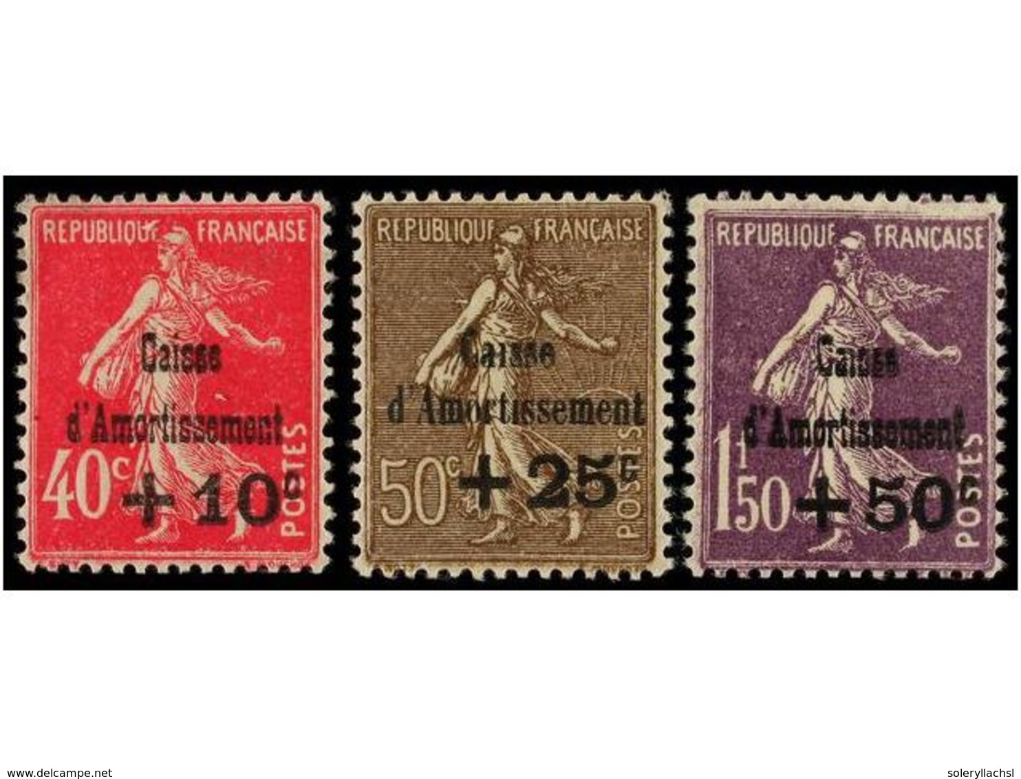 ** FRANCIA. Yv.266/68. Complete Set, Well Centered. Yvert.420€. - Altri & Non Classificati