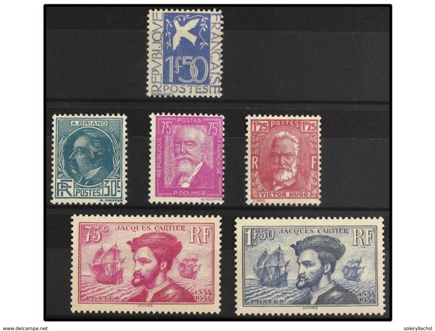 ** FRANCIA. Yv.291/93, 294, 296/97. 1933-34. SERIES COMPLETAS. Yvert.560€. - Altri & Non Classificati