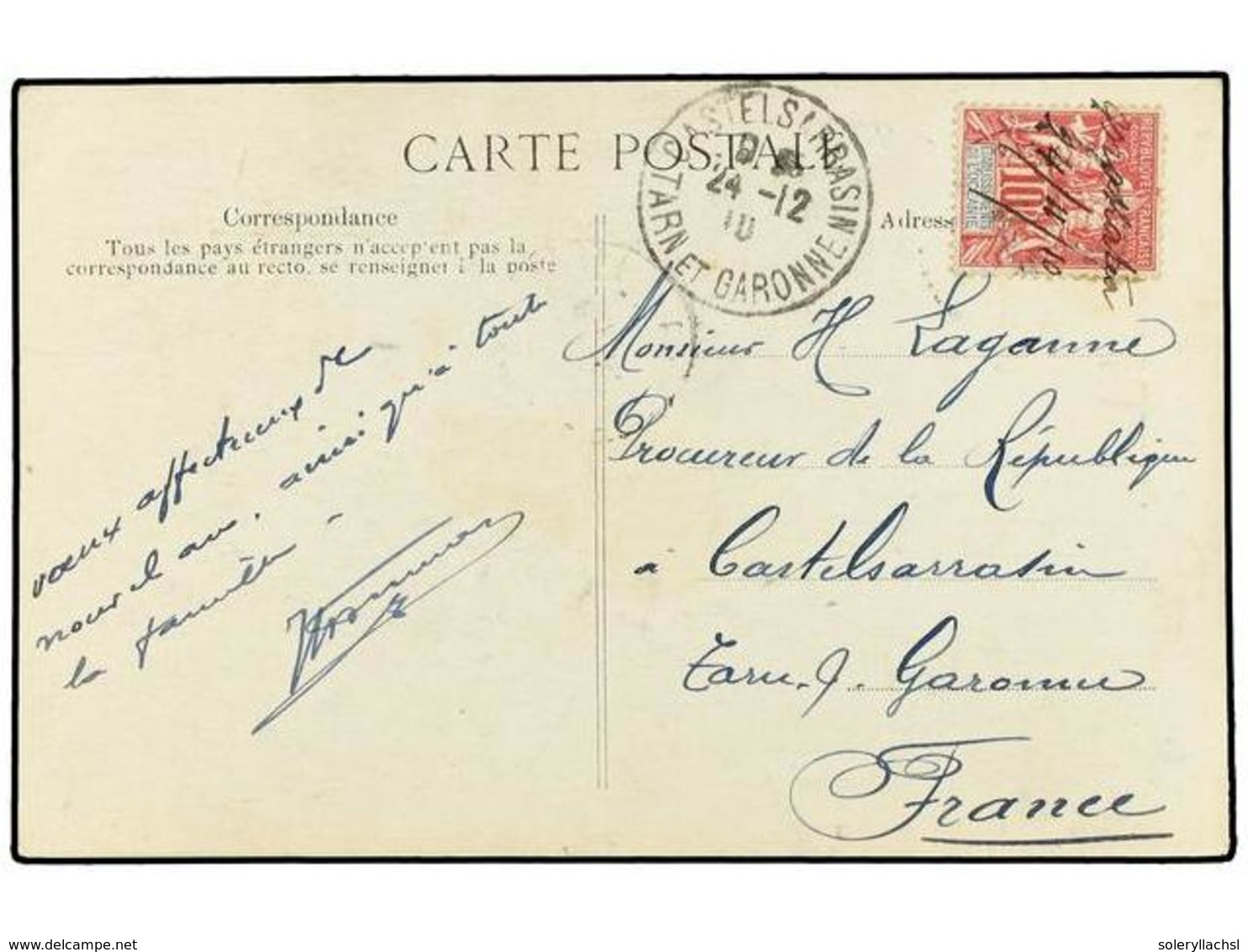 POLINESIA FRANCESA. 1910 (Nov 24). Postcard Of ILE DE MAKATEA (Tuamotu); Franked On Reverse With 1900  10c.  Red Tied By - Altri & Non Classificati