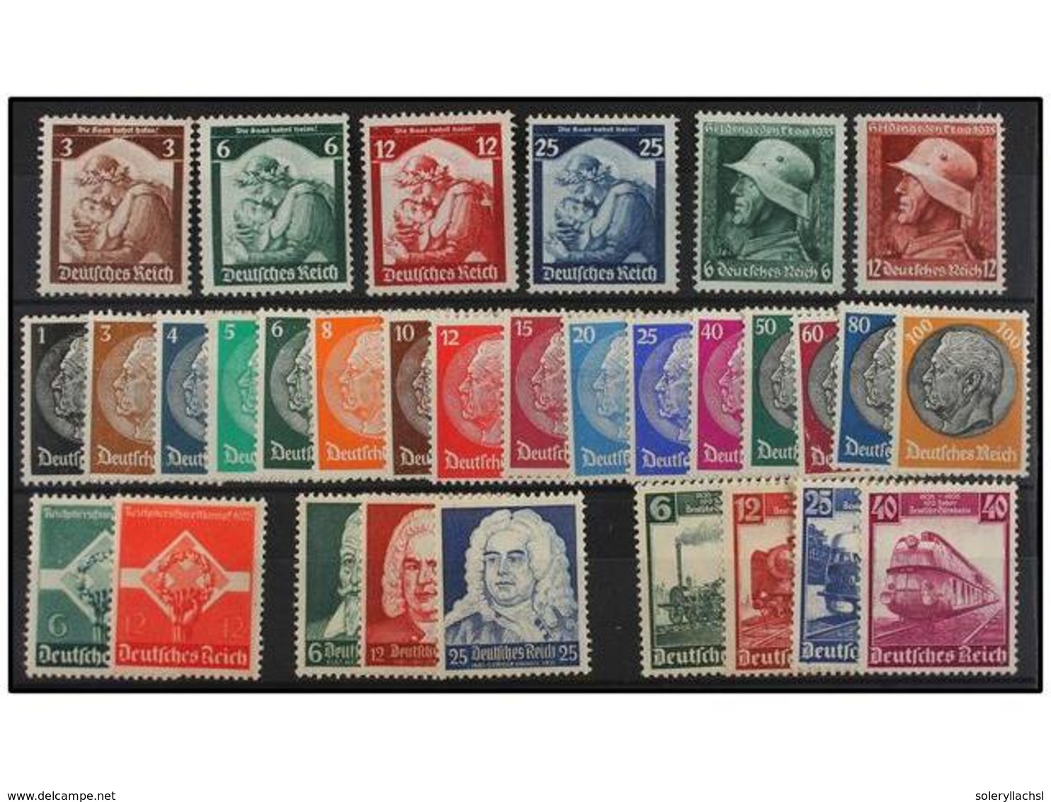 ** ALEMANIA. Mi.512/28, 565/68, 569/70, 571/72, 573/75, 580/83. 1933-35. Complete Sets, Never Hinged. Michel.407€. - Autres & Non Classés