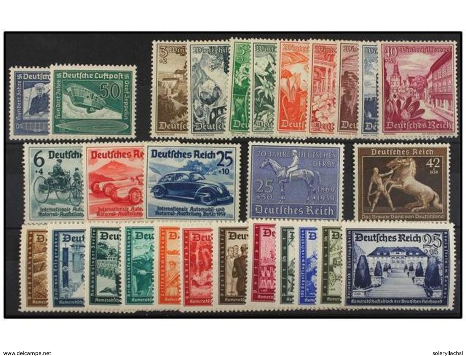 ** ALEMANIA. Mi.669/70, 675/83, 686/88, 698, 699, 702/13. 1938-39. Complete Sets, Never Hinged. Michel.510€. - Autres & Non Classés