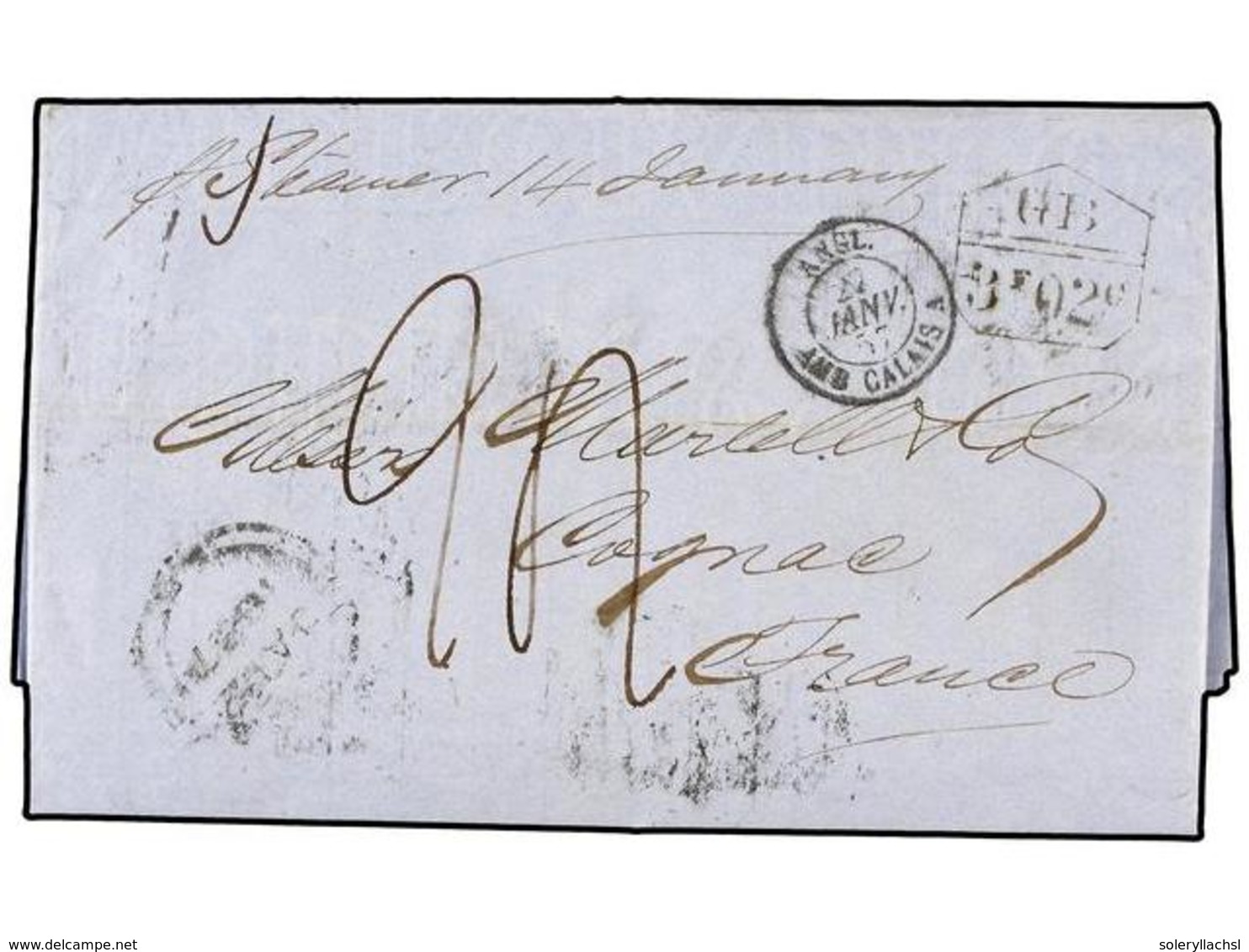 CANADA. 1857 (January 12). MONTREAL To FRANCE. Endorsed 'Per Steamer 14 January' Via British Mail. Mark Of Exchange  GB/ - Autres & Non Classés