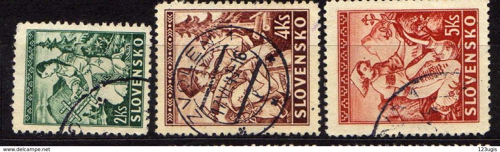 Slowakei / Slovakia, 1939, Mi 43-45 A, Gestempelt [240319XXIV] - Gebraucht