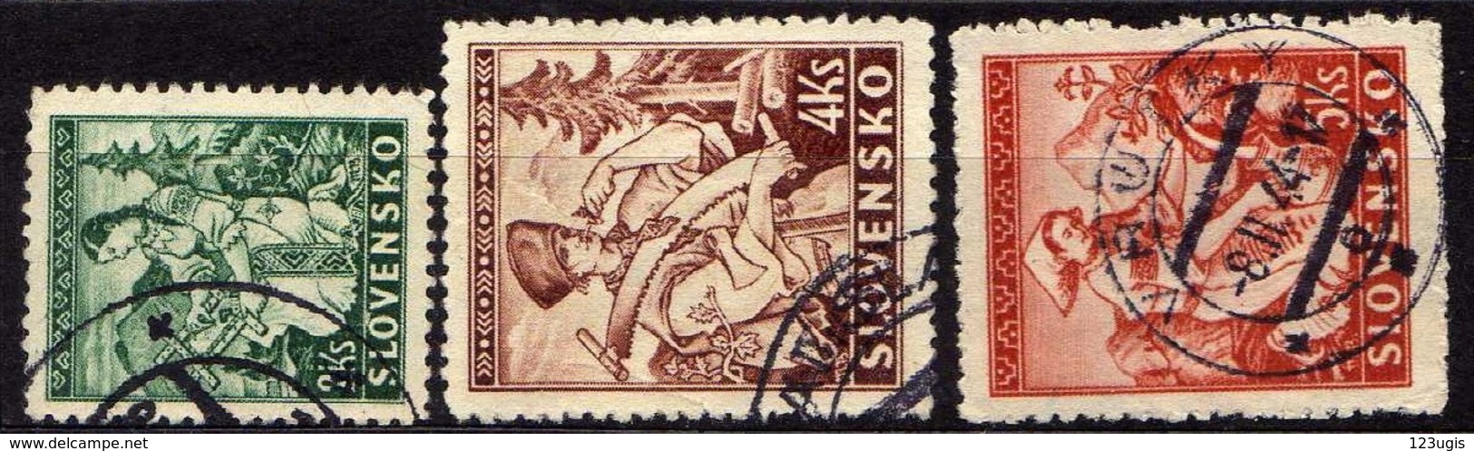 Slowakei / Slovakia, 1939, Mi 43-45 A, Gestempelt [240319XXIV] - Oblitérés